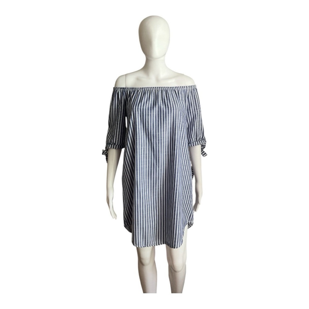 Absolutely Love It Striped Off-Shoulder Dress NWT Size S